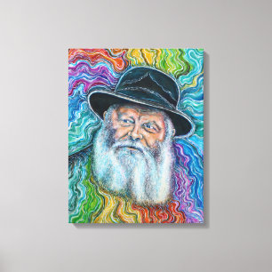 De Lubavitcher Rebbe Regenboog Canvas Afdruk