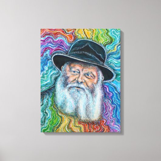 De Lubavitcher Rebbe Regenboog Canvas Afdruk (Voorkant)