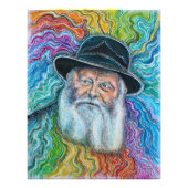 De Lubavitcher Rebbe Regenboog Foto Afdruk (Voorkant)