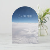 De lucht is de limiet laten we vliegen mooi kaart (Staand voorkant)