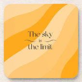 De lucht is de limiet oranje abstracte gradiënt bier onderzetter (Voorkant)