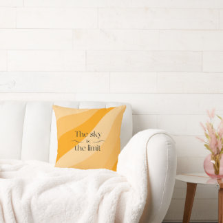 De lucht is de limiet oranje abstracte gradiënt kussen