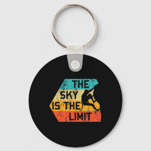 De lucht is de limiet Retro Klimmen Vintage C Sleutelhanger