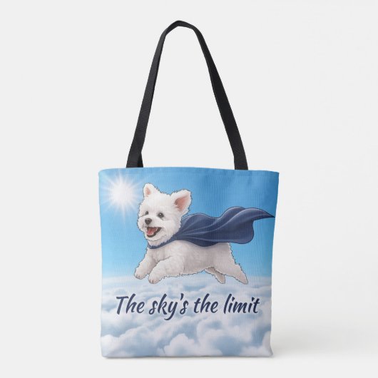 De lucht is de limiet tote bag (Achterkant)