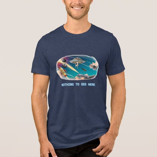 De lucht is helemaal normaal Tri-Blend shirt (Voorkant)