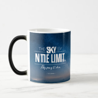 "De lucht is niet de grens" Inspirerende quote | S Magische Mok