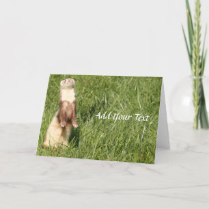 De lucht is omhoog fretten feestdagen kaart