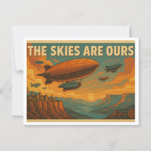 De lucht is van ons - Airship Adventure Briefkaart