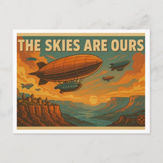De lucht is van ons - Airship Adventure Briefkaart (Voorkant)