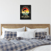 De lucht roept me Ik moet gaan skydiven Canvas Afdruk (Insitu (Slaapkamer))
