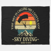 De lucht roept me ik moet gaan skydiven fleece deken (Voorkant (Horizontaal))