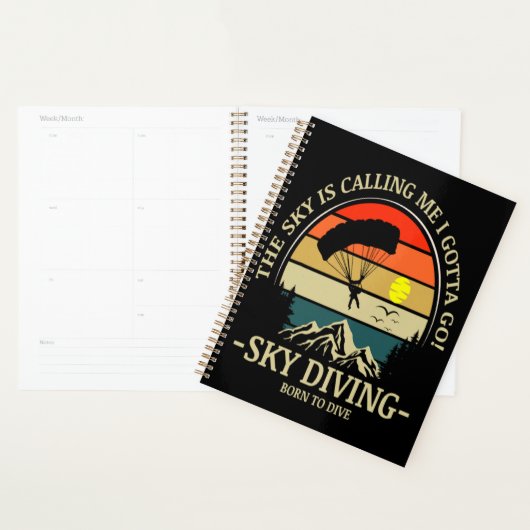 De lucht roept me ik moet gaan skydiven planner (Display)