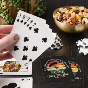 De lucht roept me ik moet gaan skydiven pokerkaarten