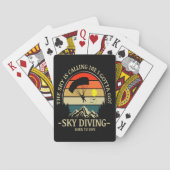 De lucht roept me ik moet gaan skydiven pokerkaarten (Achterkant)