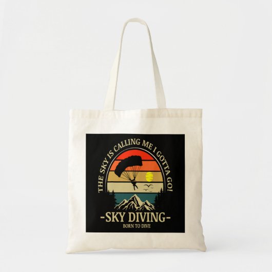 De lucht roept me ik moet gaan skydiven tote bag (Voorkant)