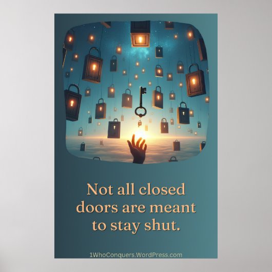 De lucht vol met gesloten deuren poster (Voorkant)