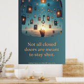 De lucht vol met gesloten deuren poster (Keuken)