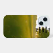 De lucht zoemt van stil leven iPhone 15 case (Achterkant horizontaal)