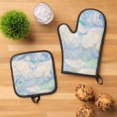 De luchtachtergrond van Van Gogh Ovenwant & Pannenlap Set (Top down)
