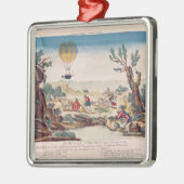 De luchtballon van Jean Pierre Blanchard Metalen Ornament (Links)