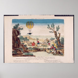 De luchtballon van Jean Pierre Blanchard Poster