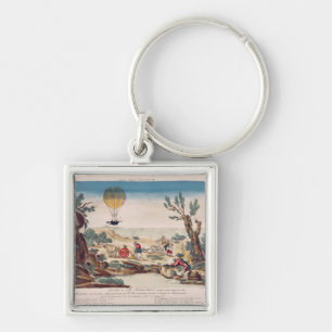 De luchtballon van Jean Pierre Blanchard Sleutelhanger