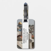 De luchtlijn van het oude Jeruzalem Bagagelabel (Achterkant verticaal)