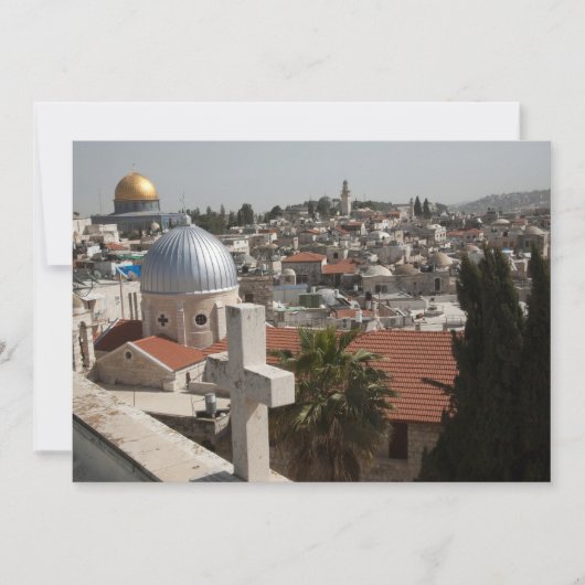 De luchtlijn van het oude Jeruzalem Bedankkaart (Voorkant)