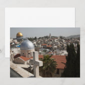 De luchtlijn van het oude Jeruzalem Bedankkaart (Voorkant / Achterkant)