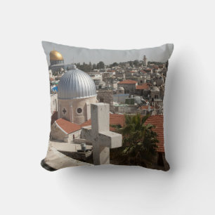 De luchtlijn van het oude Jeruzalem Kussen