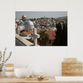 De luchtlijn van het oude Jeruzalem Poster (Keuken)