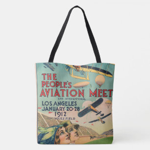 De luchtvaartmeeting van het volk tote bag