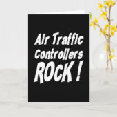 De luchtverkeersleiders rocken! Wenskaart Kaart (Gele Bloem)