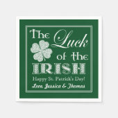 De Luck of the Irish St. Patrick's Day Servet (Voorkant)