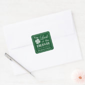 De Luck of the Irish St. Patrick's Day Vierkante Sticker (Envelop)