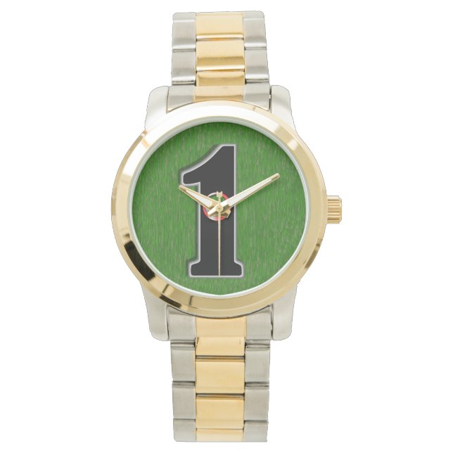 De Lucky Golfer Hole in One Horloge (Voorkant)
