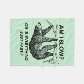 De luiaard ben langzame I? Fleece Deken (Voorkant (Horizontaal))