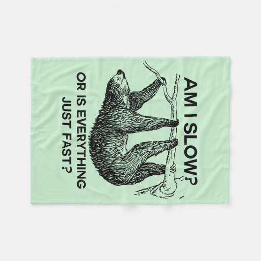 De luiaard ben langzame I? Fleece Deken (Voorkant (Horizontaal))