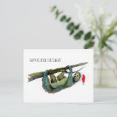 De Luiaard van de kerstman: Gelukkige Late Feestdagenkaart (Staand voorkant)