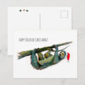 De Luiaard van de kerstman: Gelukkige Late Feestdagenkaart (Voorkant / Achterkant)