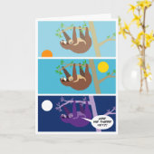 De Luiaard van het baby (Verjaardag) Kaart (Gele Bloem)