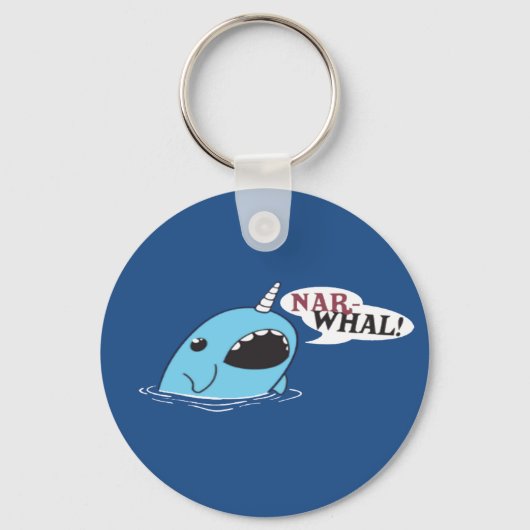 De luid Narwhal Sleutelhanger (Voorkant)