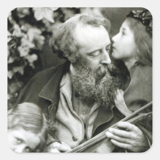 De luidspreker van het Roos Vierkante Sticker (Voorkant)