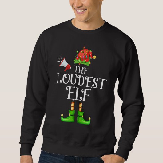De luidste Elf bijpassende groep Kerstmis Trui (Voorkant)
