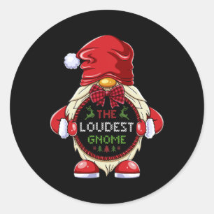 De luidste kabouter bijpassende familie groep kers ronde sticker