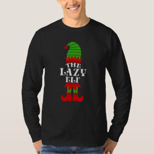 De Luie Elf Kerst Overeenkomende Familie Collega G T-shirt