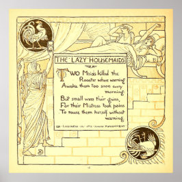 De luie huisvrouwen Walter Crane Poster