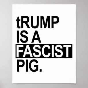 De Luierkoning Trump Is Een Fascistische Varken (z Poster