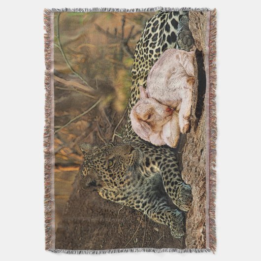 De luipaard moet liggen bij het kind-Isaiah 11 Deken (Voorkant Verticaal)