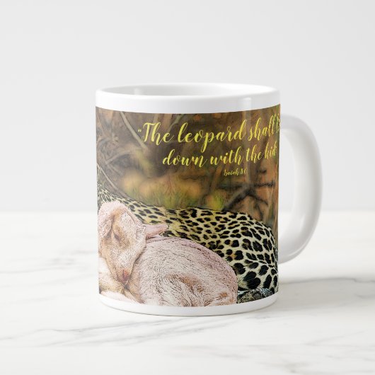 De luipaard moet liggen bij het kind-Isaiah 11 Grote Koffiekop (Voorkant rechts)